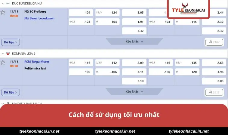 Cách để sử dụng tối ưu nhất