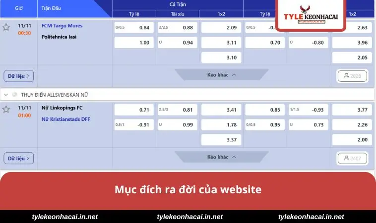 Mục đích ra đời của website